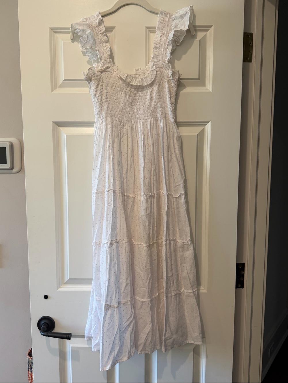 Hill House Home Ellie Nap Dress white with pink polka dot - Picture 4 of 8